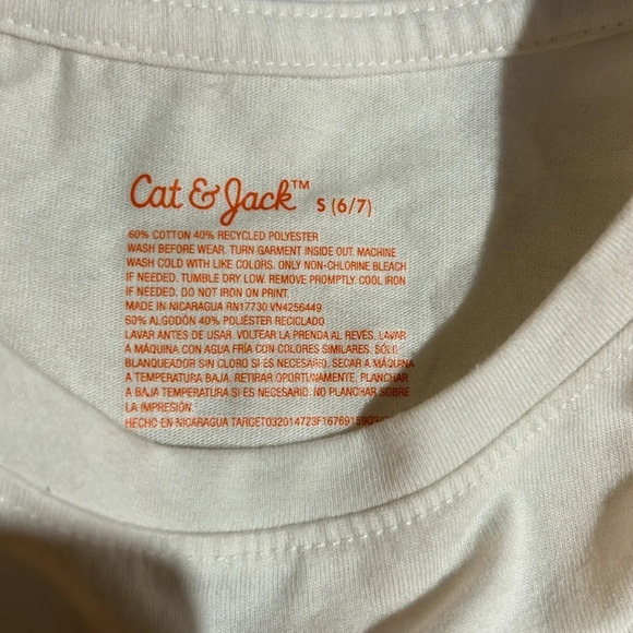 Girls, long sleeve white shirt size 6/7 NWT - Picture 2 of 4